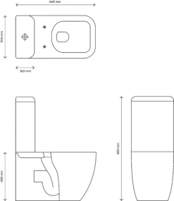 Cooke & Lewis Affini White Close-coupled Toilet With Soft Close Seat -Crystal Bathware cooke lewis affini white close coupled toilet with soft close seat5397007210316 01t