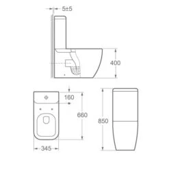 Cooke & Lewis Affini White Close-coupled Toilet With Soft Close Seat -Crystal Bathware cooke lewis affini white close coupled toilet with soft close seat5397007210316 18bq