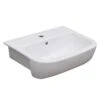 Cooke & Lewis Affini White Square Semi-recessed Basin (W)56cm