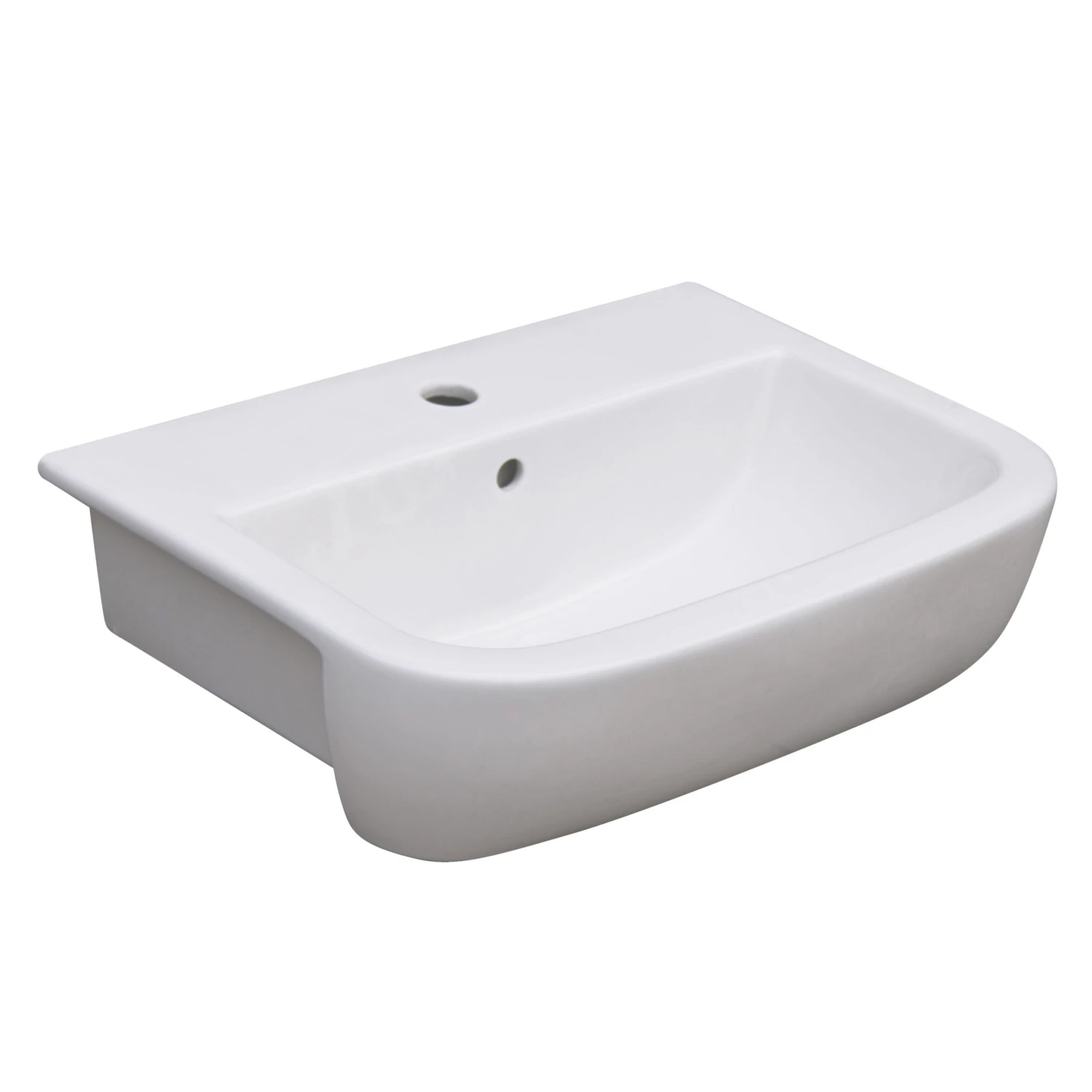 Cooke & Lewis Affini White Square Semi-recessed Basin (W)56cm 3 Cooke & Lewis Affini White Square Semi-recessed Basin (W)56cm