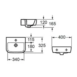 Cooke & Lewis Affini White Square Wall-mounted Cloakroom Basin (W)40.5cm -Crystal Bathware cooke lewis affini white square wall mounted cloakroom basin w 40 5cm5397007210354 02t