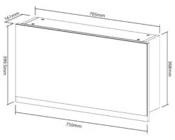 Cooke & Lewis Ardesio Gloss White Mirrored Cabinet (W)750mm (H)400mm -Crystal Bathware cooke lewis ardesio gloss white mirrored cabinet w 750mm h 400mm5397007200270 01t bq