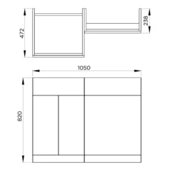Cooke & Lewis Ardesio Matt Indigo Double Wall-mounted Vanity Unit (H)82cm (W)105cm -Crystal Bathware cooke lewis ardesio matt indigo double wall mounted vanity unit h 82cm w 105cm5031978070653 01t