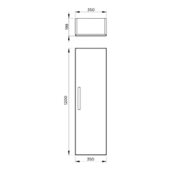 Cooke & Lewis Ardesio Tall Matt Indigo Single Cabinet (H)120cm (W)35cm 11 Cooke & Lewis Ardesio Tall Matt Indigo Single Cabinet (H)120cm (W)35cm -Crystal Bathware cooke lewis ardesio tall matt indigo single cabinet h 120cm w 35cm5031978070677 01t