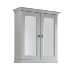 Cooke & Lewis Chadleigh Light Grey Mirrored Cabinet (W)670mm (H)750mm