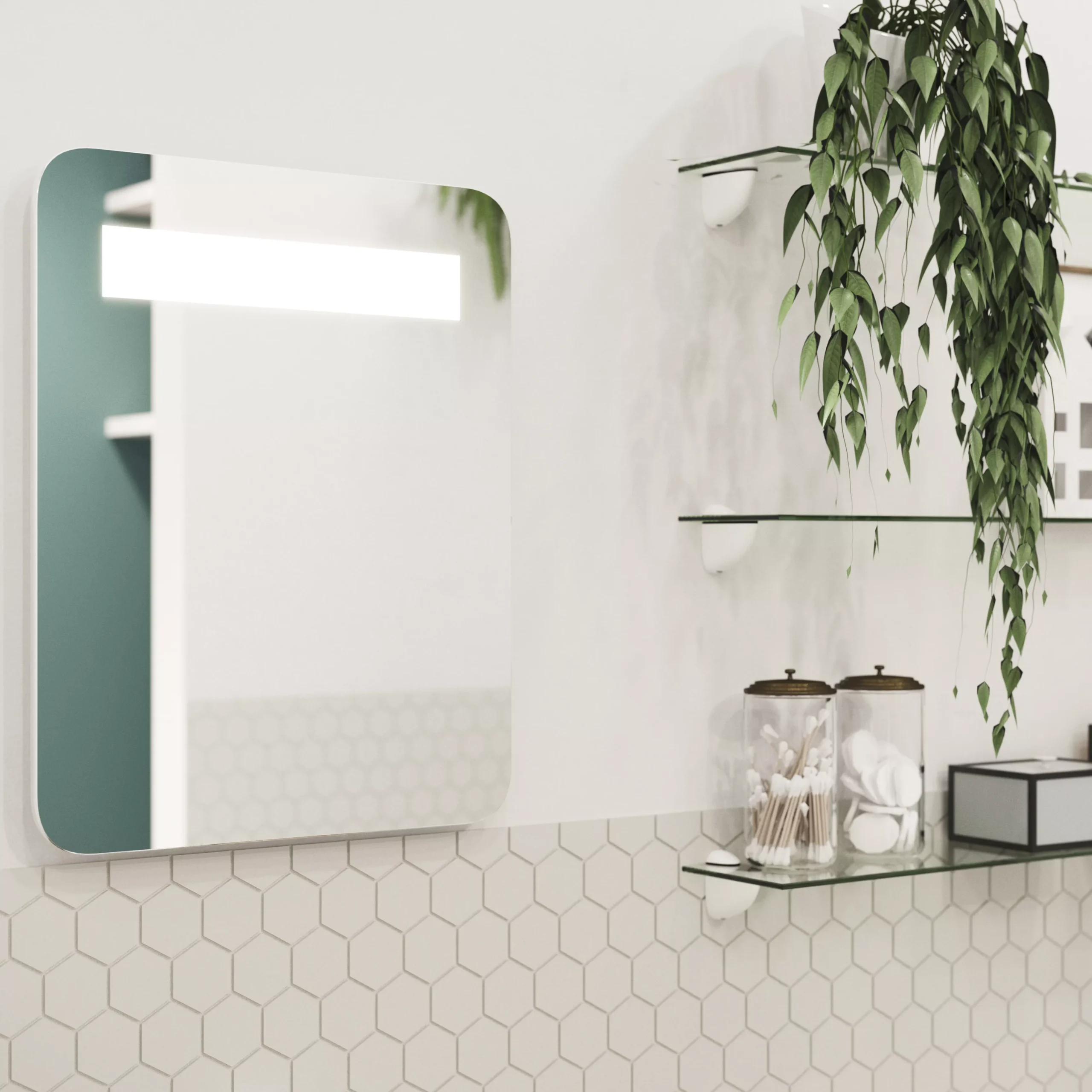 Cooke & Lewis Colwell Rectangular Frameless Illuminated Bathroom Mirror (H)500mm (W)400mm 5 Cooke & Lewis Colwell Rectangular Frameless Illuminated Bathroom Mirror (H)500mm (W)400mm - Image 3
