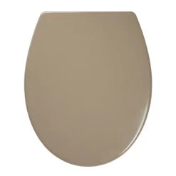 Cooke & Lewis Diani Taupe Round Soft Close Toilet Seat -Crystal Bathware cooke lewis diani taupe round soft close toilet seat3663602904106 03bq
