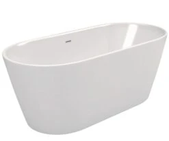Cooke & Lewis Duchess Acrylic Oval White Freestanding 0 Tap Hole Bath (L)1580mm (W)740mm