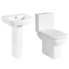Cooke & Lewis Fabienne Alpine White Close-coupled Toilet & Full Pedestal Basin