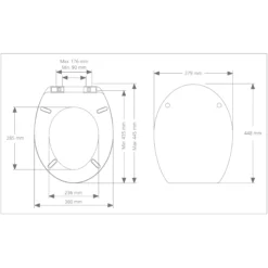 Cooke & Lewis Genoa Grey Standard Soft Close Toilet Seat -Crystal Bathware cooke lewis genoa grey standard soft close toilet seat3663602904069 07bq
