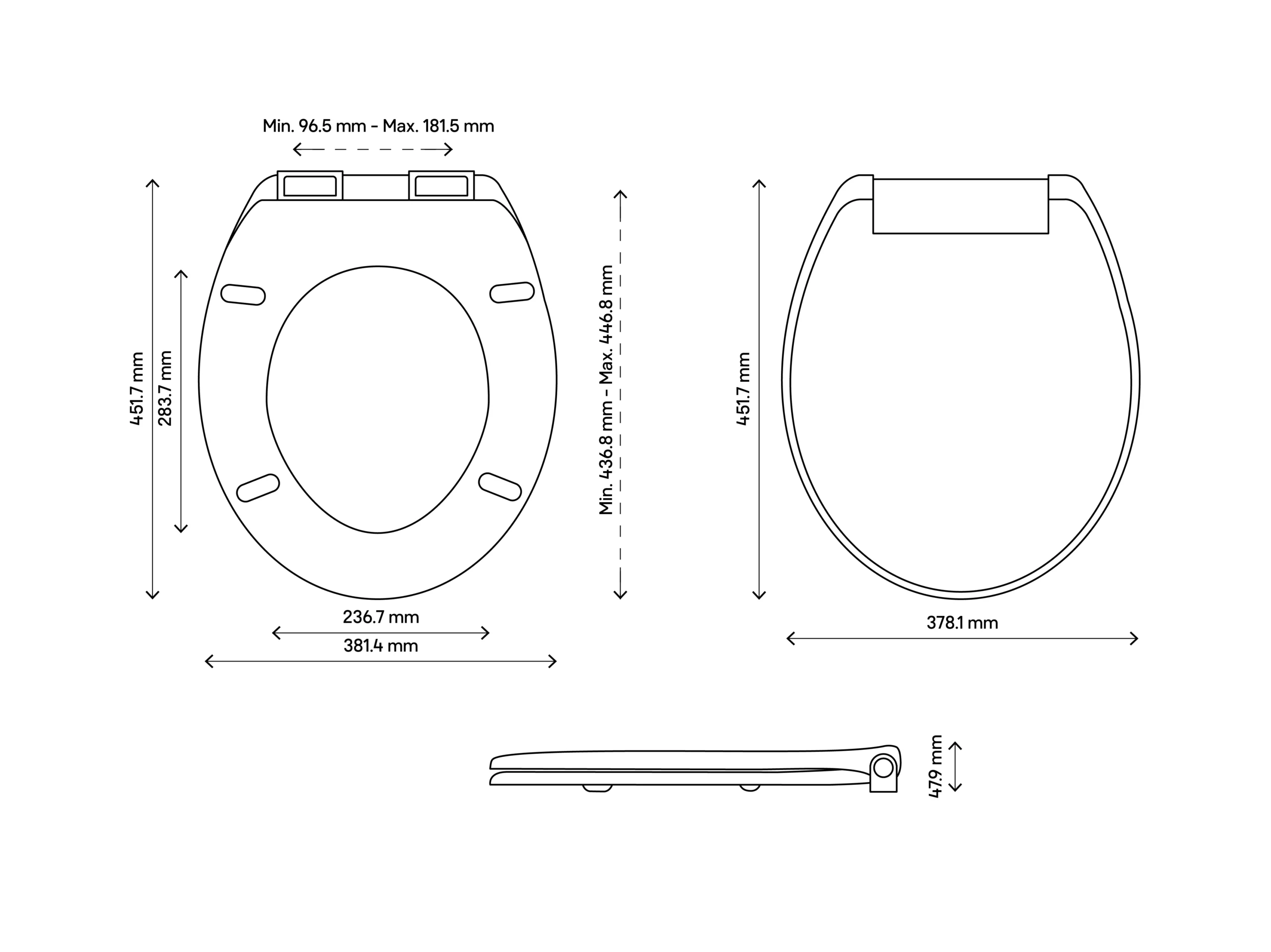 Cooke & Lewis Genoa White Standard Soft Close Toilet Seat 12 Cooke & Lewis Genoa White Standard Soft Close Toilet Seat - Image 10