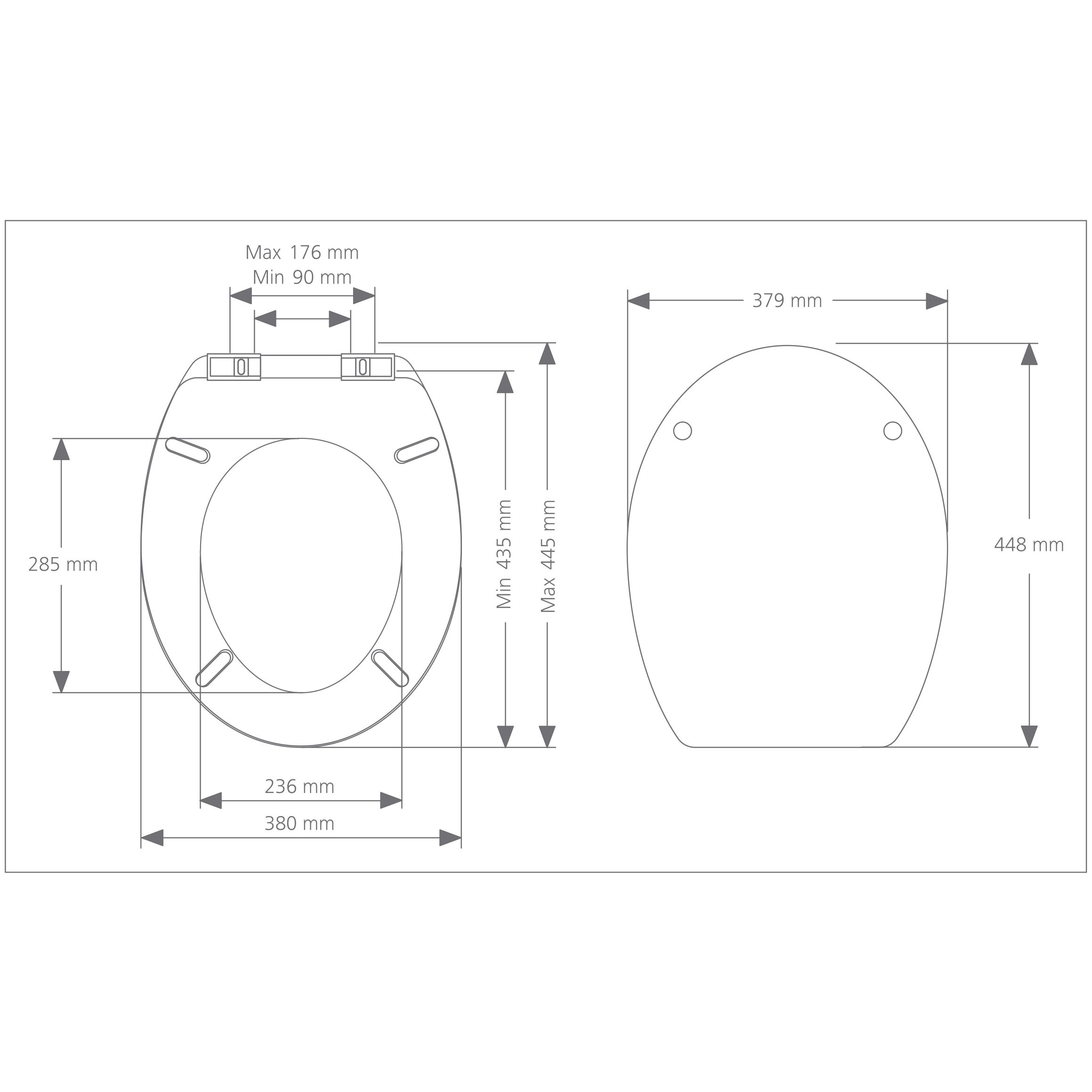 Cooke & Lewis Genoa White Standard Soft Close Toilet Seat 9 Cooke & Lewis Genoa White Standard Soft Close Toilet Seat - Image 7