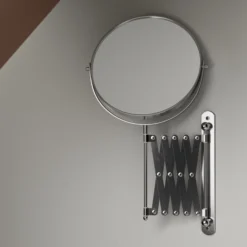 Cooke & Lewis Greenhill Chromée Round Bathroom Mirror (H)405mm (W)225mm -Crystal Bathware cooke lewis greenhill chromee round bathroom mirror h 405mm w 225mm3663602941699 02i
