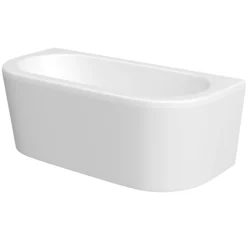 Cooke & Lewis Helena Acrylic Oval 6 Curved Bath, Panel & Air Spa Set, (L)1700mm (W)800mm
