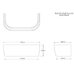 Cooke & Lewis Helena Oval Curved Bath & Panel Set, (L)1700mm (W)800mm 14 Cooke & Lewis Helena Oval Curved Bath & Panel Set, (L)1700mm (W)800mm -Crystal Bathware cooke lewis helena oval curved bath panel set l 1700mm w 800mm3663602248170 01t