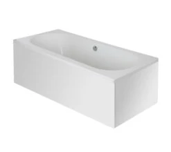 Cooke & Lewis Helena Oval Curved Bath, Panel & Wellness System Set, (L)1700mm (W)800mm