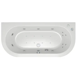 Cooke & Lewis Helena Oval Curved Bath, Panel & Wellness System Set, (L)1700mm (W)800mm -Crystal Bathware cooke lewis helena oval curved bath panel wellness system set l 1700mm w 800mm3663602248385 05c BQ