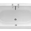 Cooke & Lewis Helena Supercast Acrylic Oval White Curved 0 Tap Hole Bath (L)1700mm (W)800mm