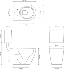 Cooke & Lewis Helena White Back To Wall Toilet With Soft Close Seat -Crystal Bathware cooke lewis helena white back to wall toilet with soft close seat5397007014549 01t