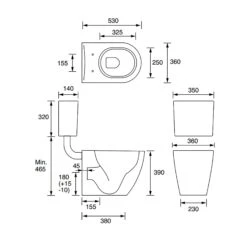 Cooke & Lewis Helena White Back To Wall Toilet With Soft Close Seat -Crystal Bathware cooke lewis helena white back to wall toilet with soft close seat5397007014549 03t BQ