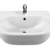 Cooke & Lewis Helena White Semi-recessed Basin (W)55cm