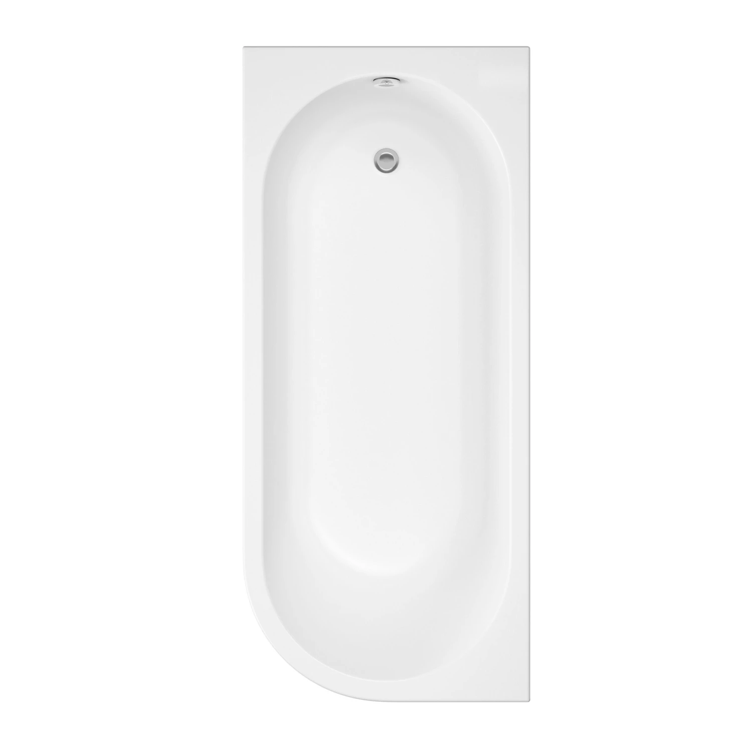 Cooke & Lewis J-Curved Acrylic Left-handed Oval Curved 0 Tap Hole Bath (L)1700mm (W)750mm 3 Cooke & Lewis J-Curved Acrylic Left-handed Oval Curved 0 Tap Hole Bath (L)1700mm (W)750mm