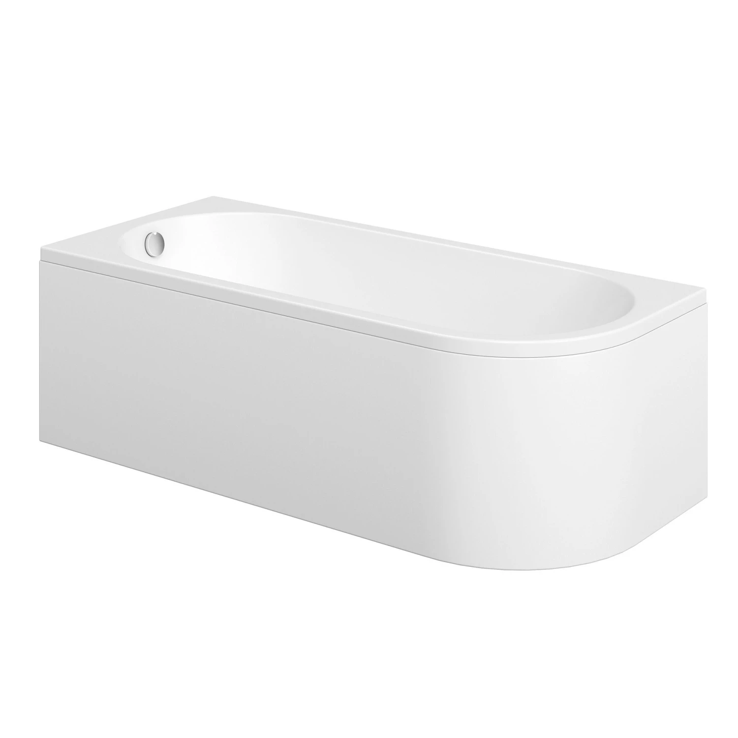 Cooke & Lewis J-Curved Acrylic Left-handed Oval Curved 0 Tap Hole Bath (L)1700mm (W)750mm 4 Cooke & Lewis J-Curved Acrylic Left-handed Oval Curved 0 Tap Hole Bath (L)1700mm (W)750mm - Image 2