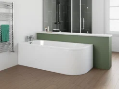 Cooke & Lewis J-Curved Acrylic Right-handed Oval White Curved 0 Tap Hole Bath (L)1695mm (W)745mm 7 Cooke & Lewis J-Curved Acrylic Right-handed Oval White Curved 0 Tap Hole Bath (L)1695mm (W)745mm -Crystal Bathware cooke lewis j curved acrylic right handed oval white curved 0 tap hole bath l 1695mm w 745mm3663602063087 01i