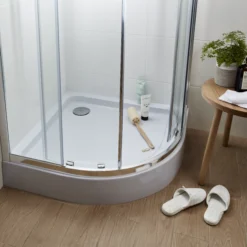 Cooke & Lewis Lagan Quadrant Shower Tray (L)900mm (W)900mm (H)150mm -Crystal Bathware cooke lewis lagan quadrant shower tray l 900mm w 900mm h 150mm3663602943631 01i