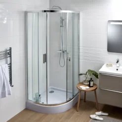 Cooke & Lewis Lagan Quadrant Shower Tray (L)900mm (W)900mm (H)150mm -Crystal Bathware cooke lewis lagan quadrant shower tray l 900mm w 900mm h 150mm3663602944737 30i