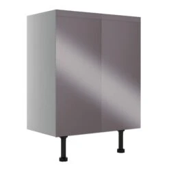 Cooke & Lewis Marletti Gloss Anthracite Base Cabinet (W)600mm (H)852mm