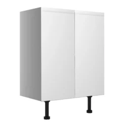 Cooke & Lewis Marletti Gloss White Curved Base Cabinet (W)600mm (H)852mm -Crystal Bathware cooke lewis marletti gloss white curved base cabinet w 600mm h 852mm5397007150445 03c bq