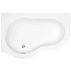 Cooke & Lewis Quebec Acrylic Left-handed White Corner 0 Tap Hole Bath (L)1500mm (W)1000mm