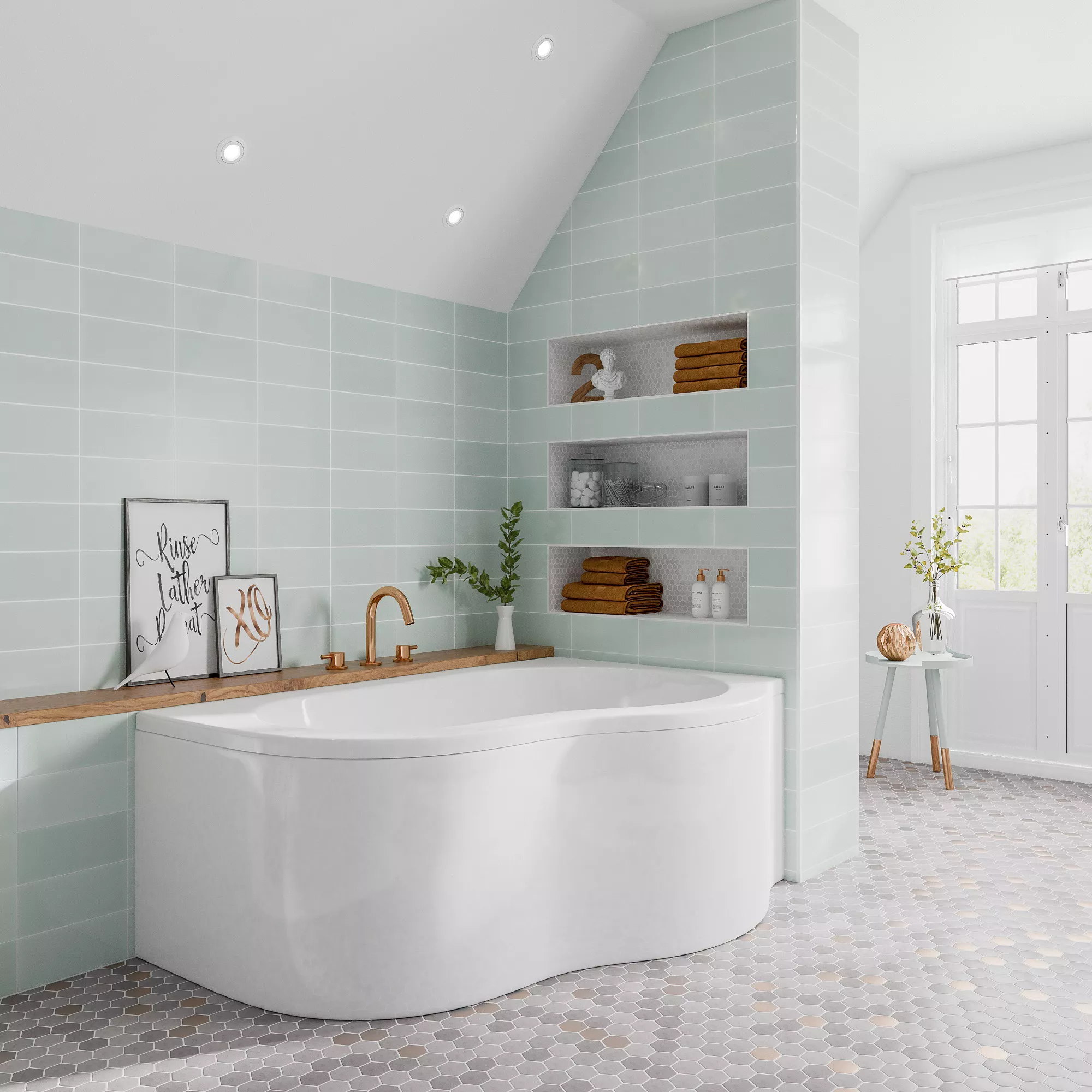 Cooke & Lewis Quebec White Curved Front Bath Panel (W)600mm 4 Cooke & Lewis Quebec White Curved Front Bath Panel (W)600mm - Image 2