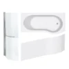 Cooke & Lewis Right-handed Reversible P-shaped Shower Bath, Panel & Screen Set 1 Cooke & Lewis Right-handed Reversible P-shaped Shower Bath, Panel & Screen Set -Crystal Bathware cooke lewis right handed reversible p shaped shower bath panel screen set3663602380160 01c