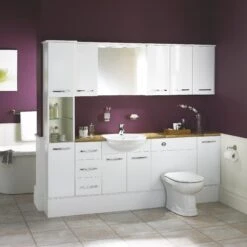 Cooke & Lewis Santini Gloss White 3 Drawer Base Unit (W)300mm (H)852mm -Crystal Bathware cooke lewis santini gloss white 3 drawer base unit w 300mm h 852mm5397007150155 05i bq