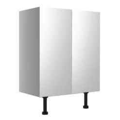 Cooke & Lewis Santini Gloss White Curved Base Cabinet (W)600mm (H)852mm -Crystal Bathware cooke lewis santini gloss white curved base cabinet w 600mm h 852mm5397007150148 03c BQ