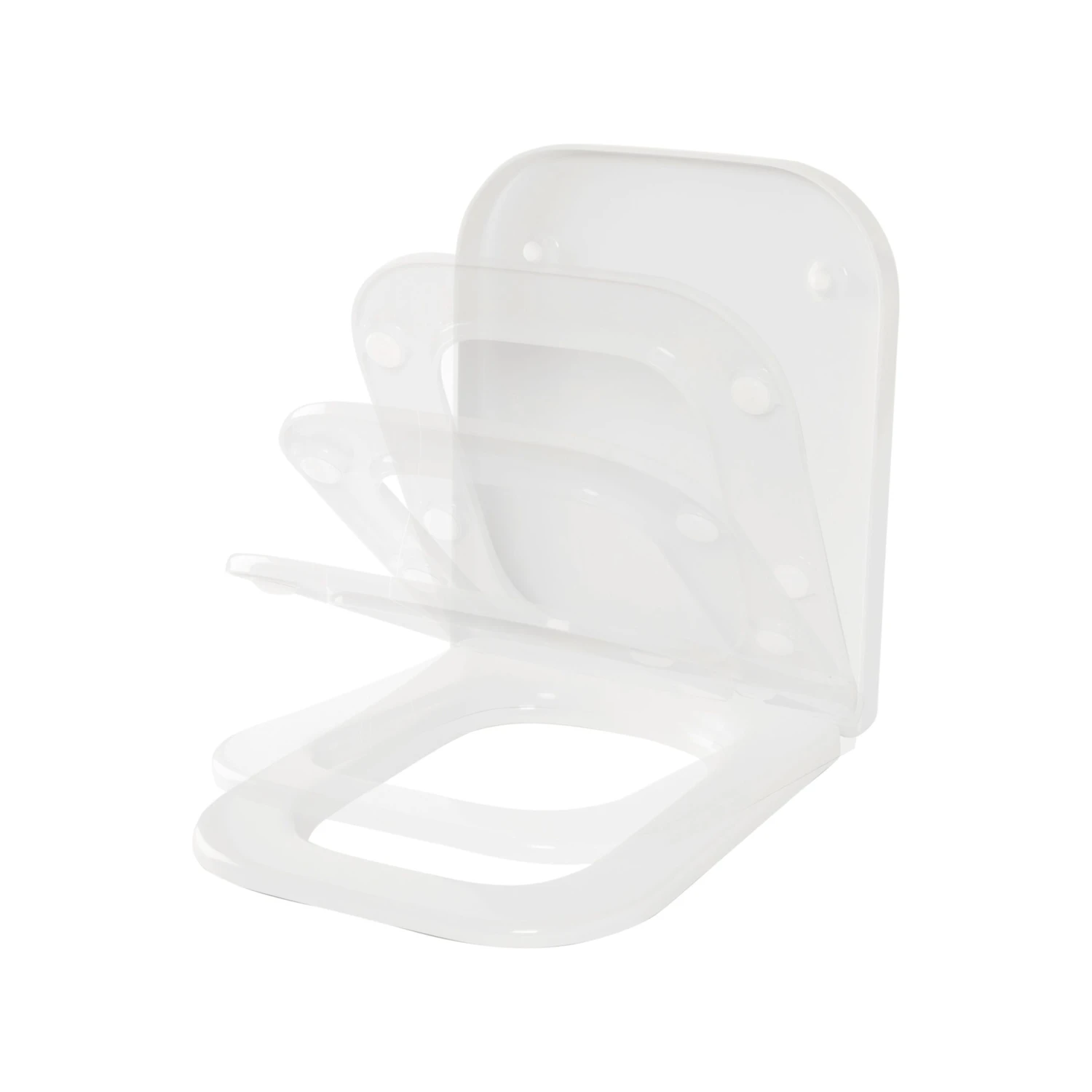 Cooke & Lewis Santoro White Soft Close Toilet Seat 7 Cooke & Lewis Santoro White Soft Close Toilet Seat - Image 5