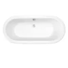 Cooke & Lewis Savoy Acrylic Oval White Freestanding 0 Tap Hole Bath (L)1700mm (W)755mm
