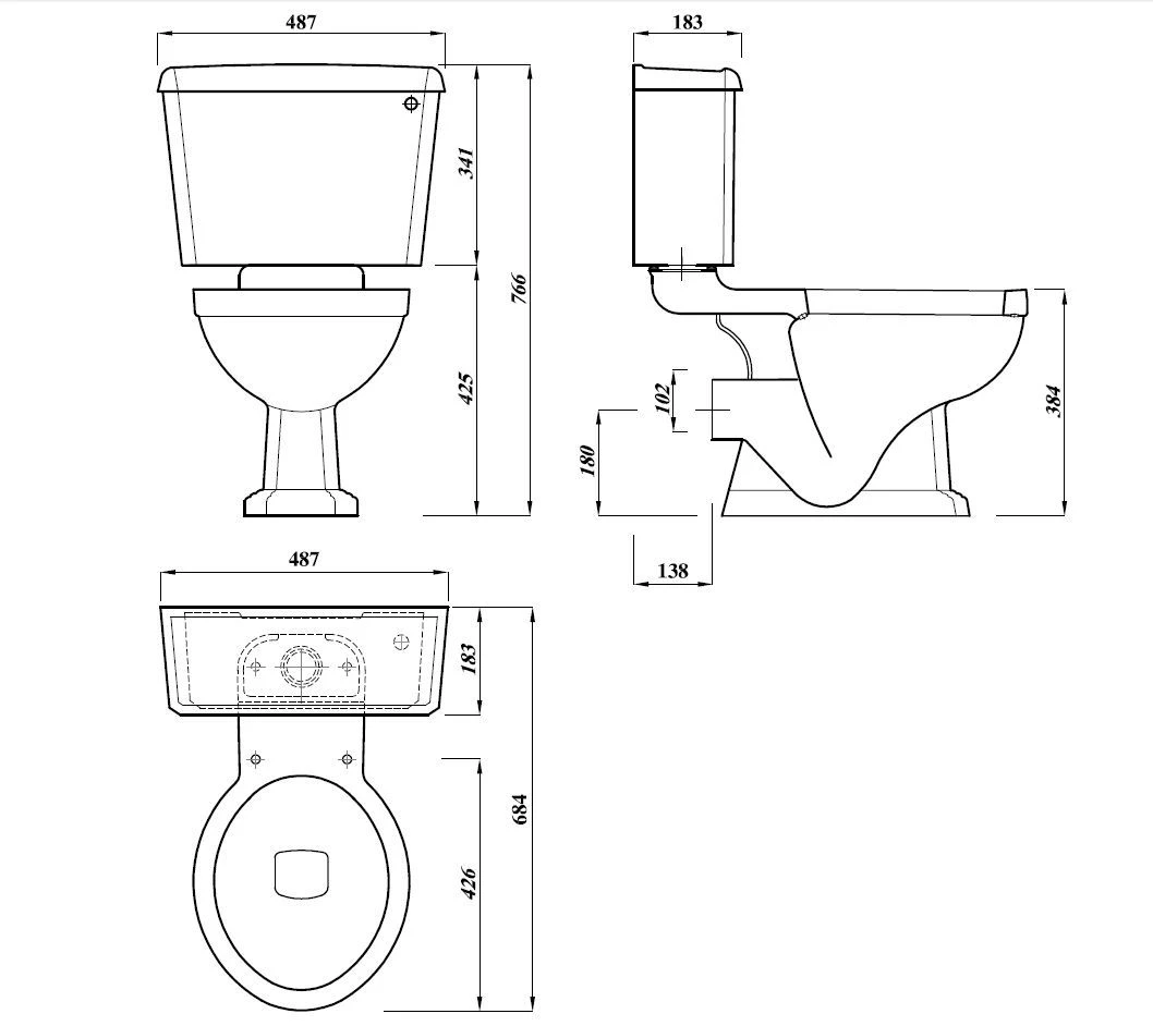 Cooke & Lewis Serina White Close-coupled Toilet With Soft Close Seat 5 Cooke & Lewis Serina White Close-coupled Toilet With Soft Close Seat - Image 3