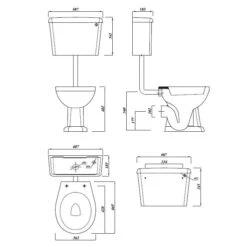 Cooke & Lewis Serina White High-low Toilet With Soft Close Seat -Crystal Bathware cooke lewis serina white high low toilet with soft close seat5397007210729 02t