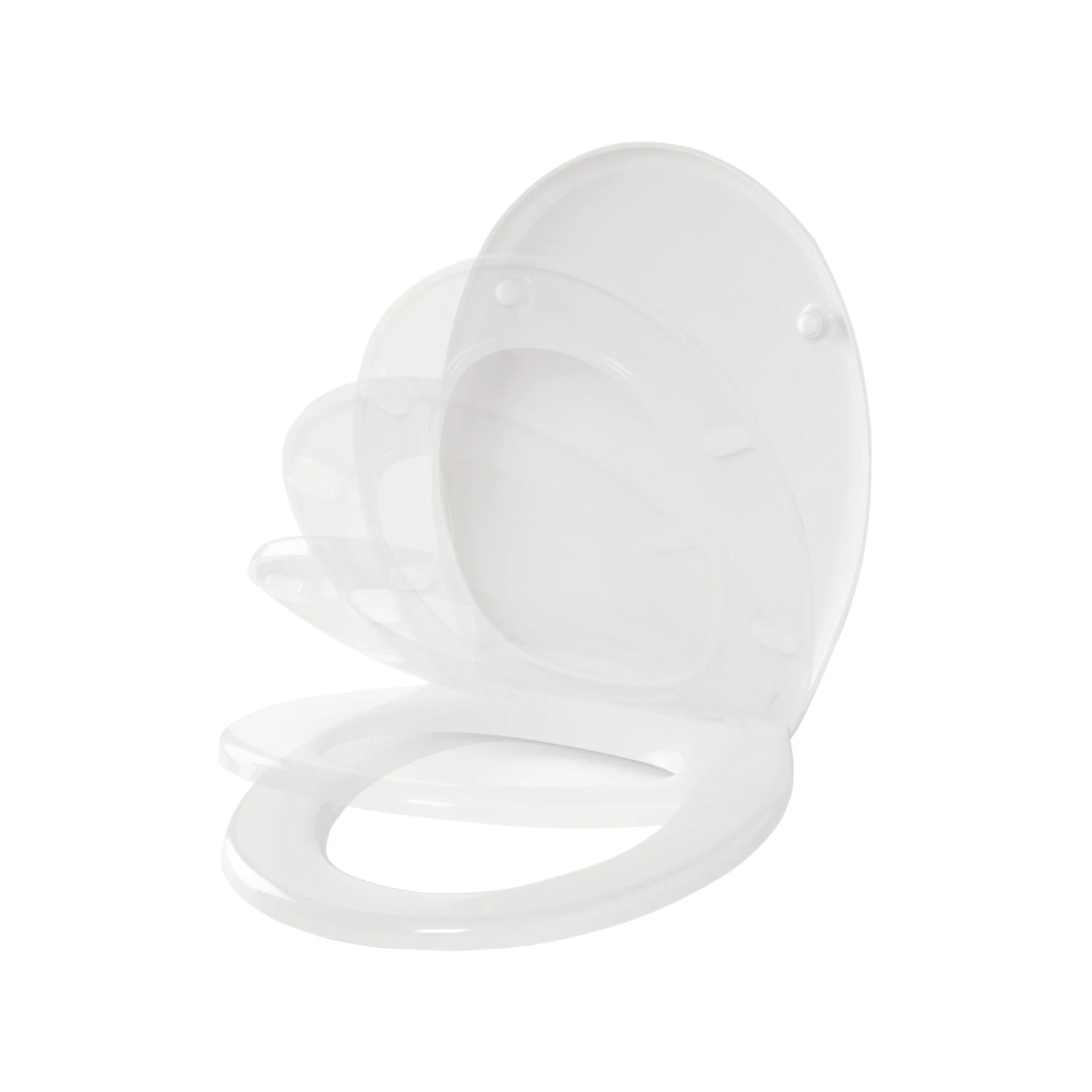 Cooke & Lewis Serina White Raised Soft Close Toilet Seat 7 Cooke & Lewis Serina White Raised Soft Close Toilet Seat - Image 5