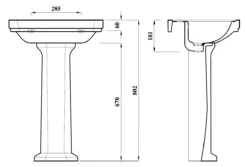 Cooke & Lewis Serina White Rectangular Full Pedestal Basin (H)80.2cm (W)55.8cm -Crystal Bathware cooke lewis serina white rectangular full pedestal basin h 80 2cm w 55 8cm5397007181418 01t bq
