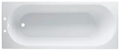 Cooke & Lewis Shaftesbury Acrylic Rectangular White Straight 2 Tap Hole Bath (L)1500mm (W)700mm