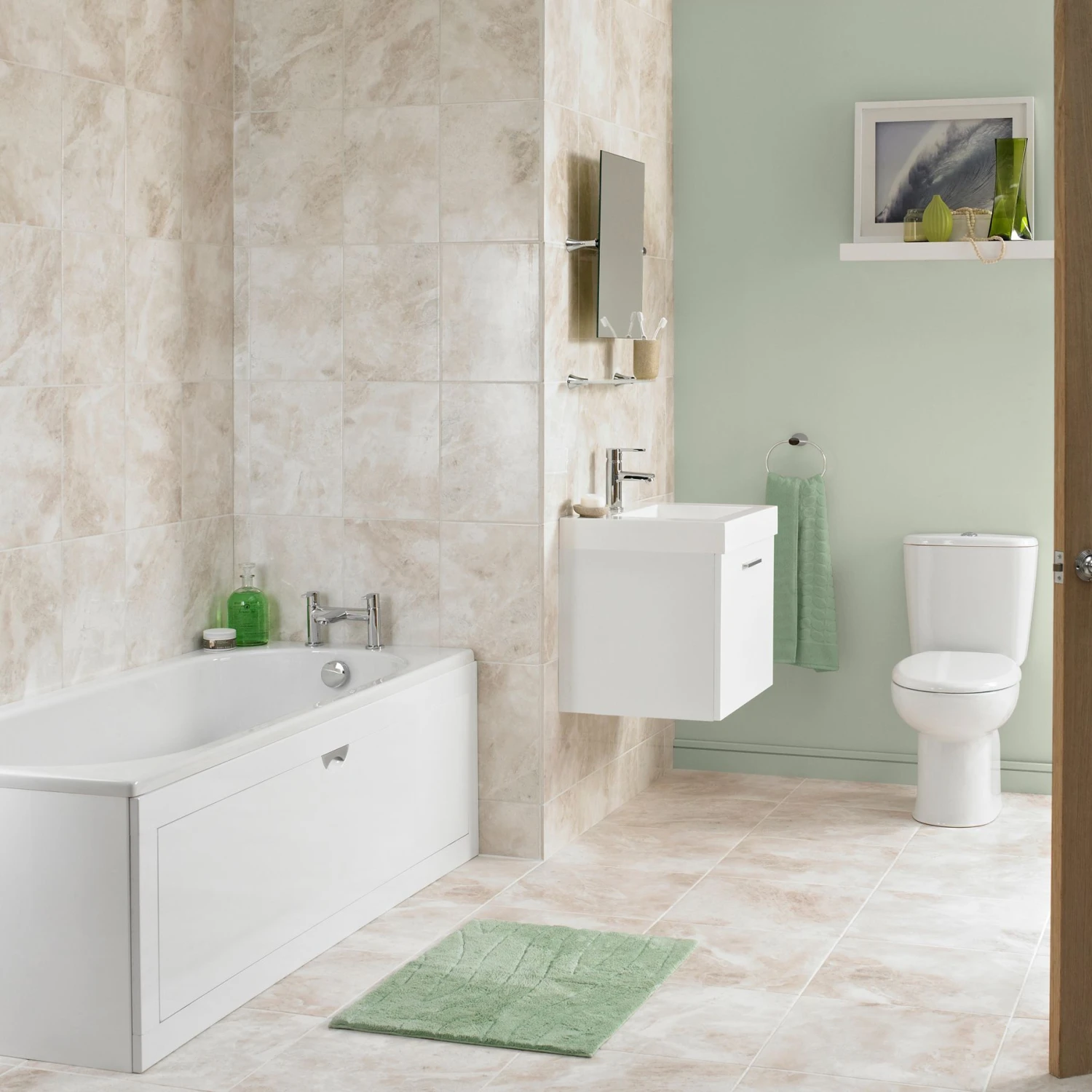 Cooke & Lewis Shaftesbury Acrylic Rectangular White Straight 2 Tap Hole Bath (L)1600mm (W)700mm 4 Cooke & Lewis Shaftesbury Acrylic Rectangular White Straight 2 Tap Hole Bath (L)1600mm (W)700mm - Image 2