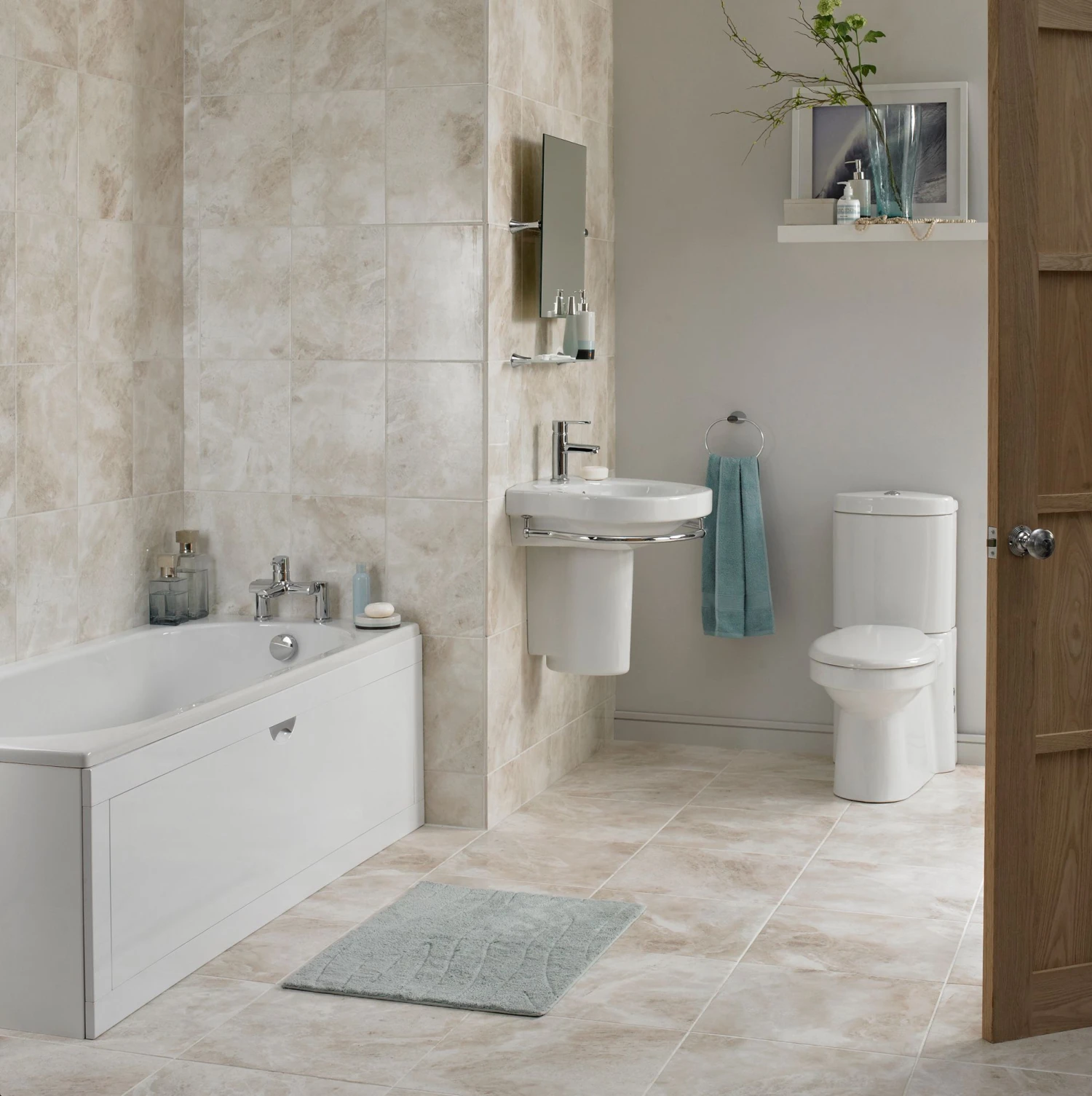 Cooke & Lewis Shaftesbury Acrylic Rectangular White Straight 2 Tap Hole Bath (L)1700mm (W)700mm 4 Cooke & Lewis Shaftesbury Acrylic Rectangular White Straight 2 Tap Hole Bath (L)1700mm (W)700mm - Image 2