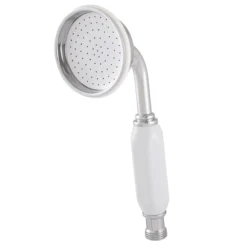 Cooke & Lewis Single-spray Pattern White Chrome Effect Shower Head