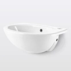 Cooke & Lewis Slimline White Counter-mounted Counter Top Basin (W)49cm