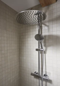 Cooke & Lewis Solani Chrome Effect Wall-mounted Shower -Crystal Bathware cooke lewis solani chrome effect wall mounted shower3663602949640 05i