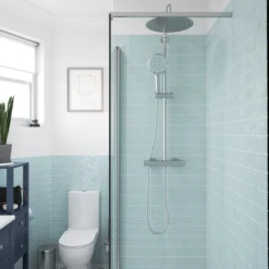 Cooke & Lewis Solani Chrome Effect Wall-mounted Shower -Crystal Bathware cooke lewis solani chrome effect wall mounted shower3663602949640 08i